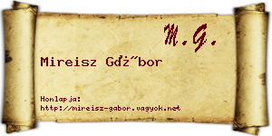 Mireisz Gábor névjegykártya