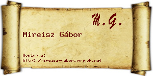 Mireisz Gábor névjegykártya